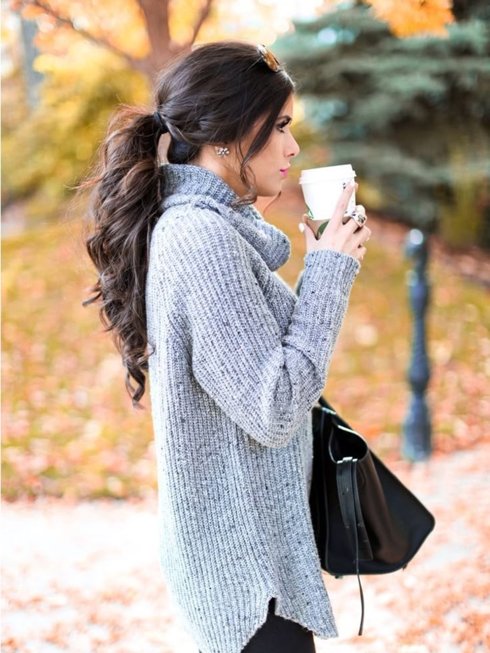 Anthropologie Saturday Sunday Lightweight Cozy Gray Cowl Neck Pullover Sweater